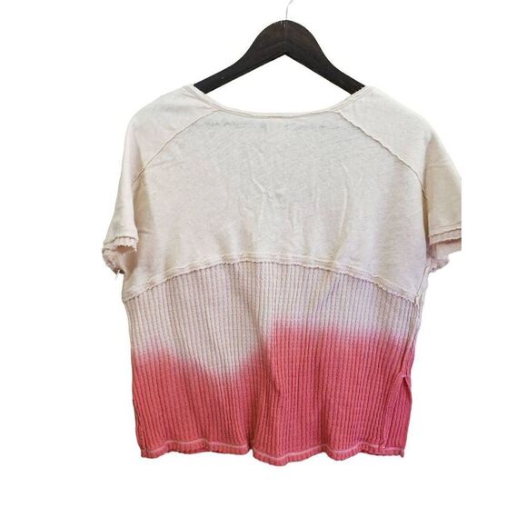 Free People Sundial Dip Dye Tee Thermal Tee size XS - Picture 2 of 13
